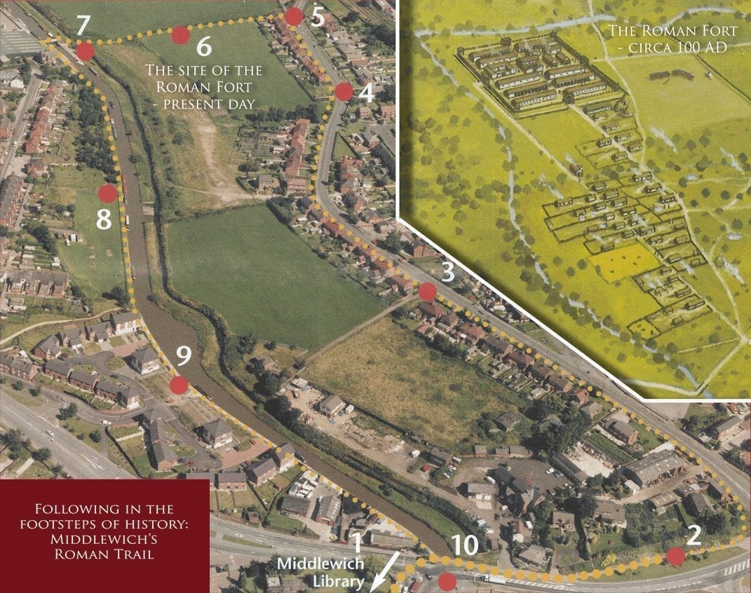Middlewich Roman Trail Map Middlewich Virtual Museum